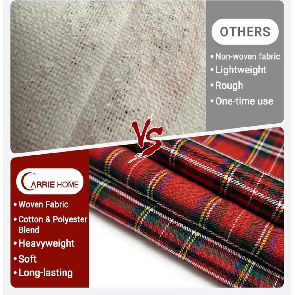Festive Tartan Plaid Holiday Pillow Covers Size 26X 26